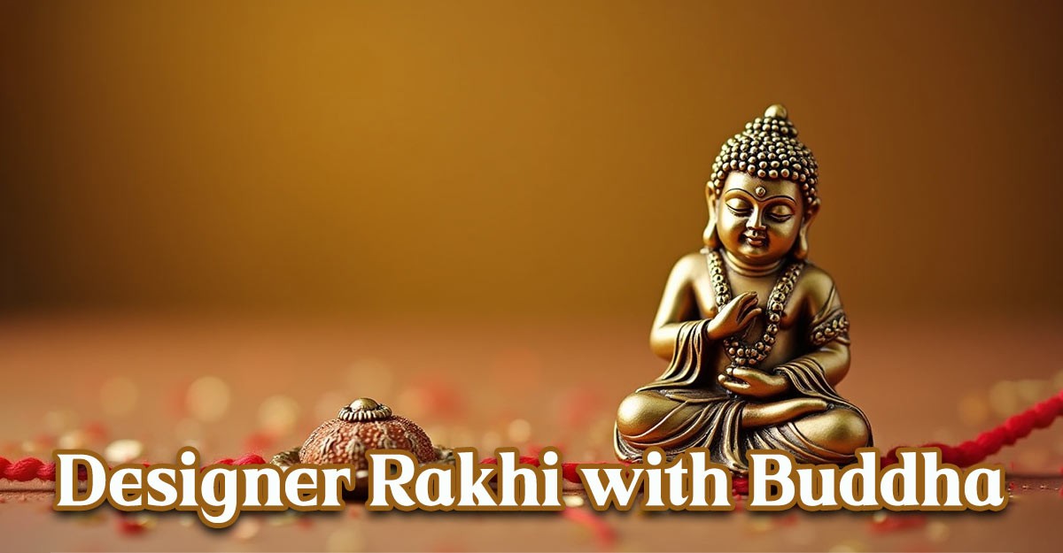 Designer Rakhi with Buddha