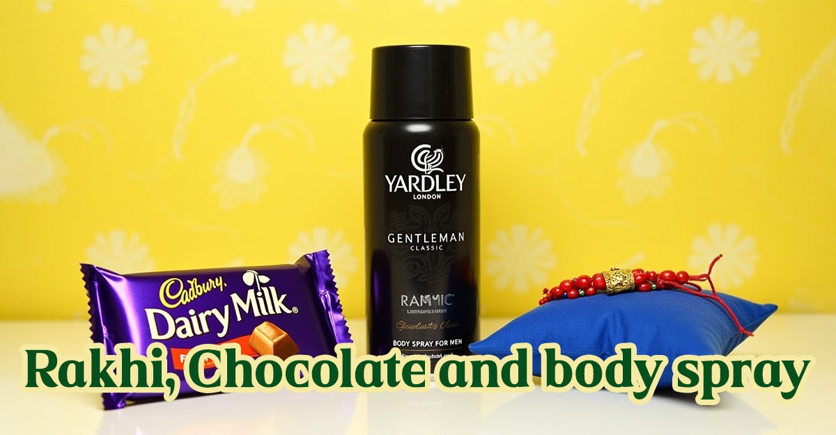 Rakhi, Chocolate and Body Spray