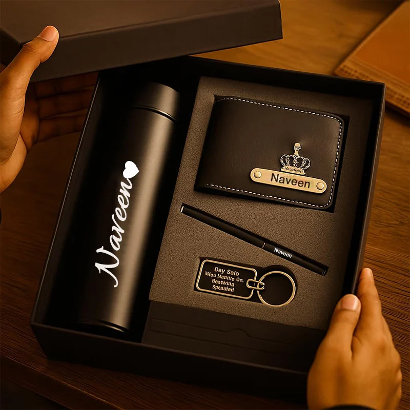 Personalized Premium Black Gift Set