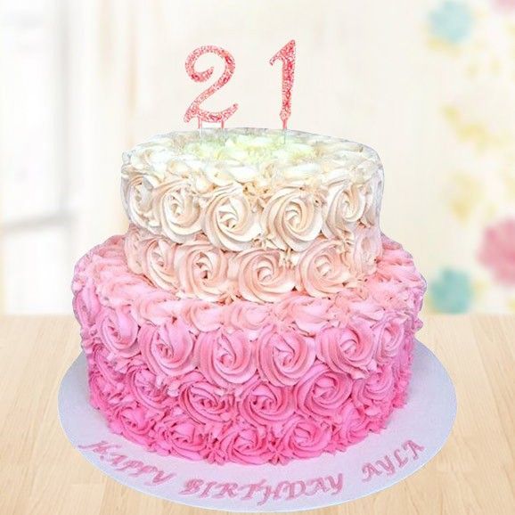 birthday cakes online 2 Tier Rose Cake