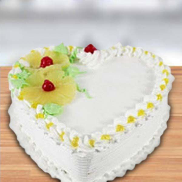 Pineapple Heart Shape Cake Love for You