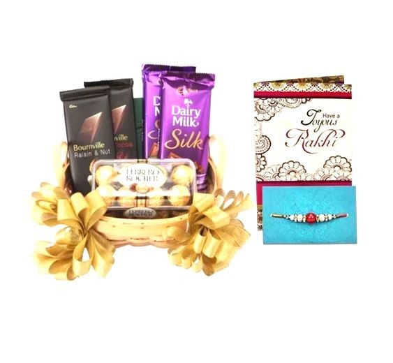 Rakhi And Feast of Chocolates Hamper 