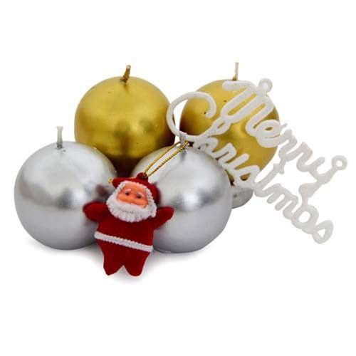 Ball Candles N Santa