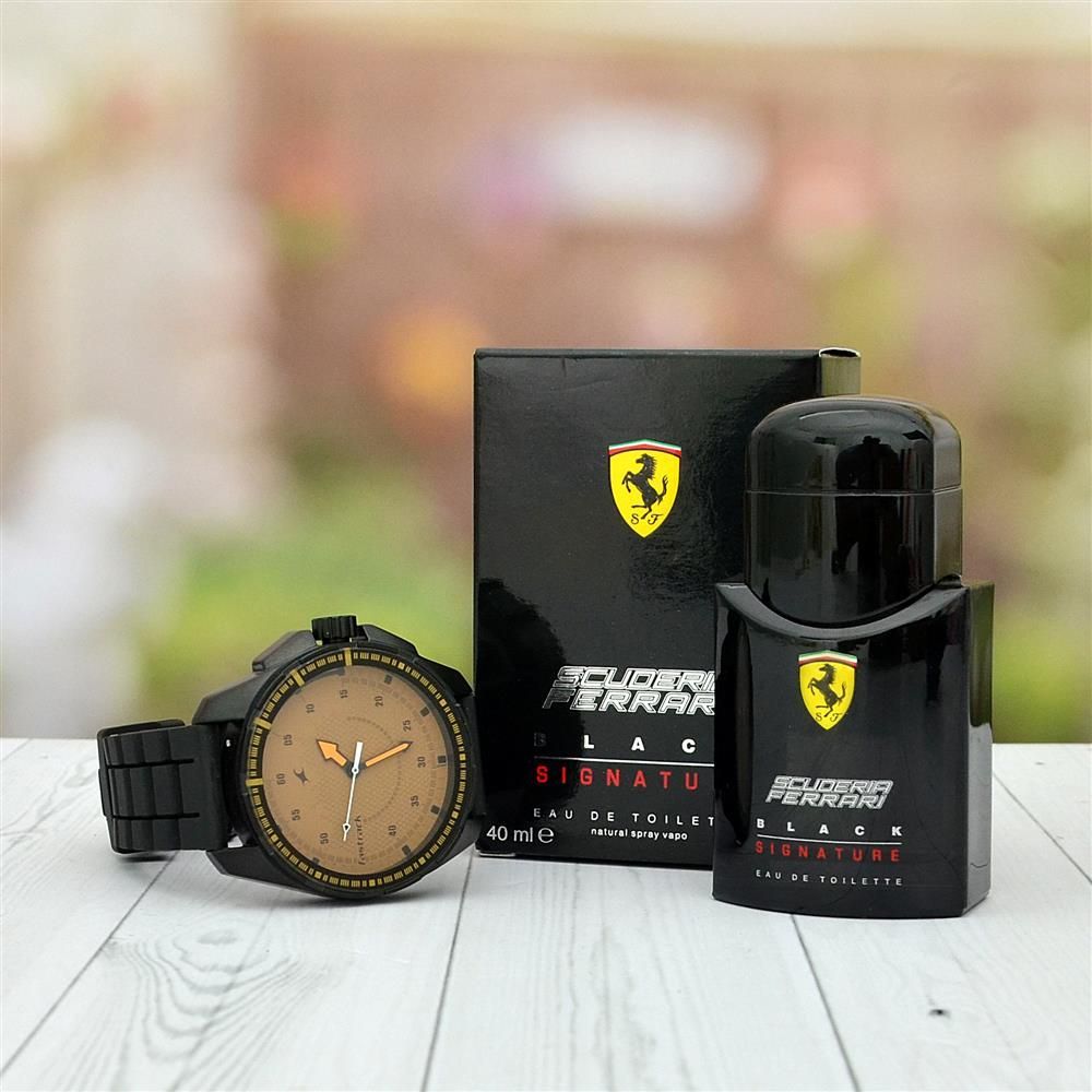 Ferrari Perfume And Fastrack Watch Hamper