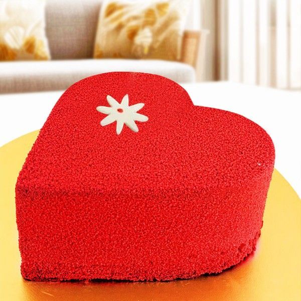 Heart Shape Sugarfree Red Velvet Cake
