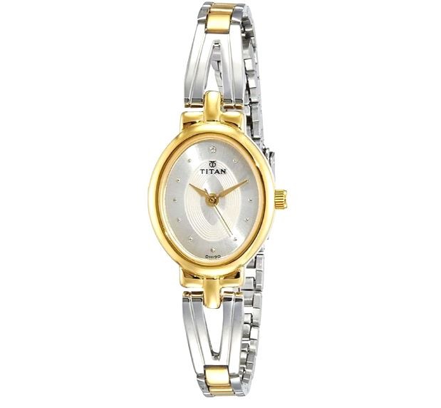 Titan Analog Golden Dial Women's Watch