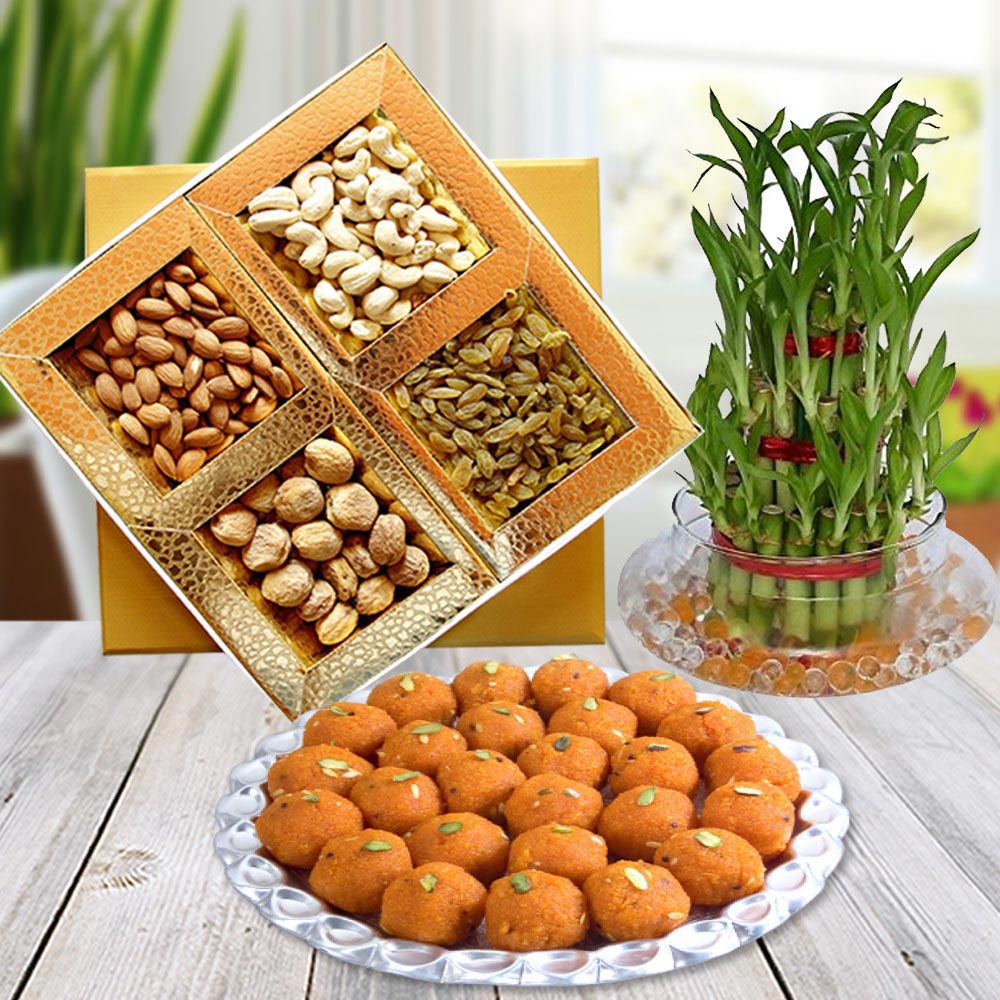 Greenery along with sweets