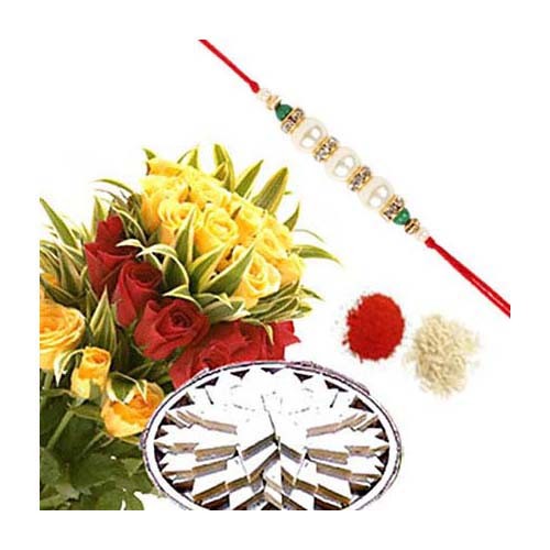 Rakhi with Flowers