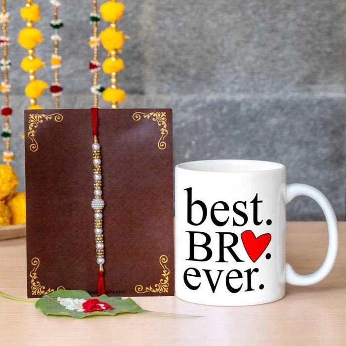 Best Brother Ever Mug With Single Rakhi