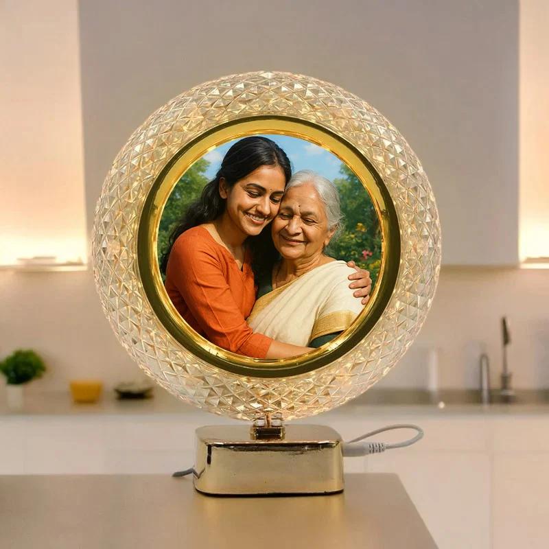 Crystal Light Photo Lamp For Mother