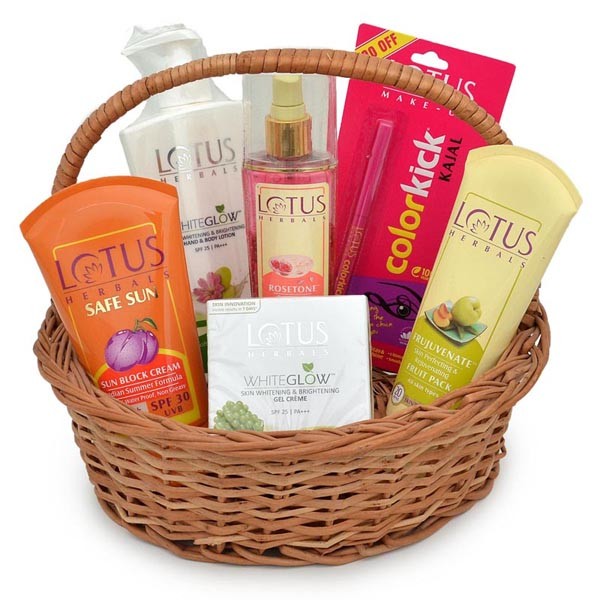 Wonderful Basket Of Lotus Goodies