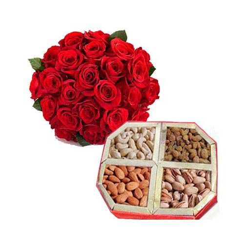 Dry Fruits and Flowers Combo