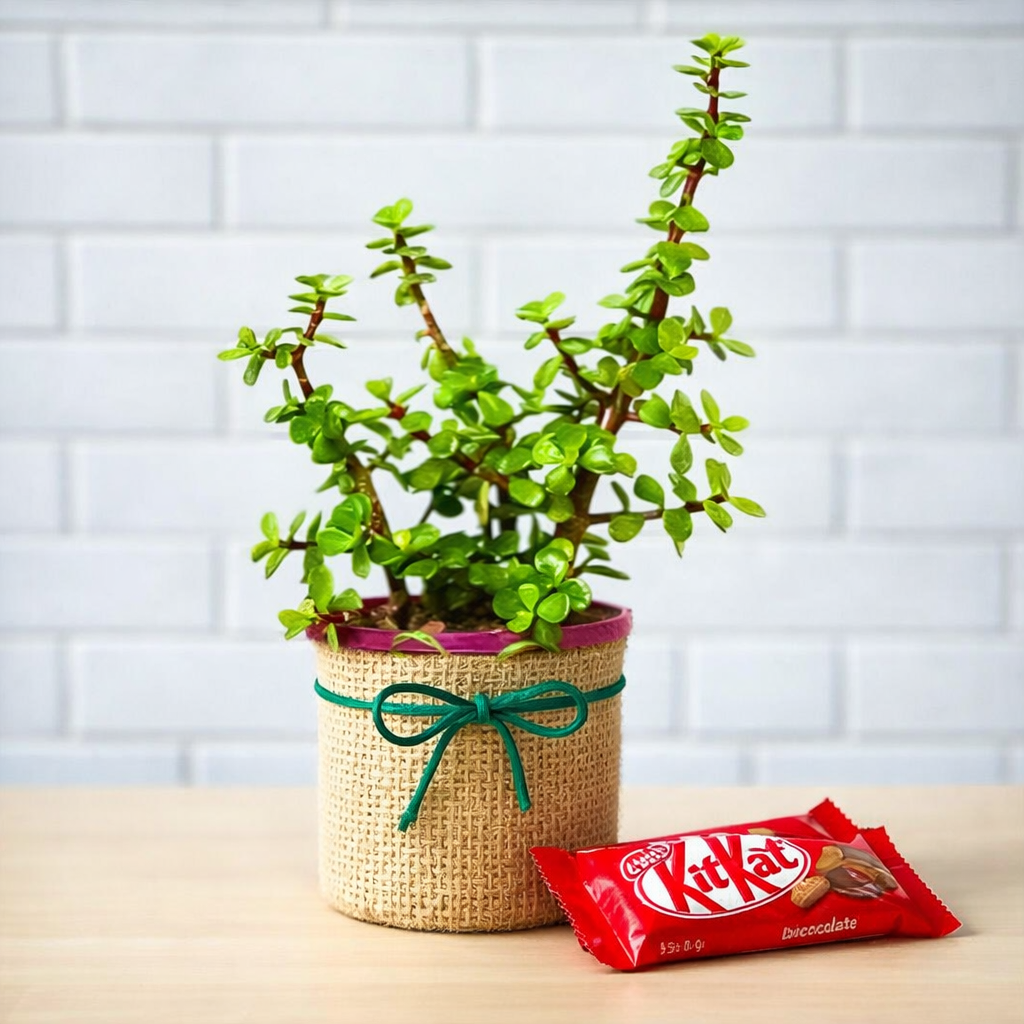 Jade Plant With Kitkat