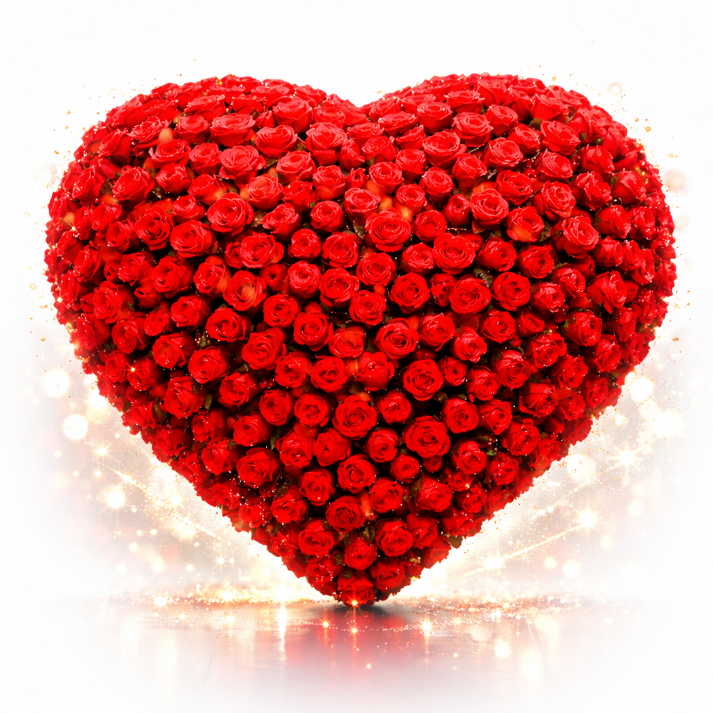 Heart With 500 Roses